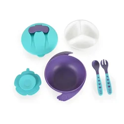 Cangaroo činija sa viljuškom i kašikom jelly blue f1730 ( CAN9753 )