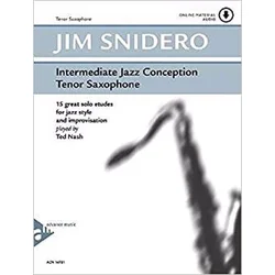 SNIDERO:INTERMEDIATE JAZZ CONCEPTION TENOR SAXOPHONE +ONLINE AUDIO 15 GREAT