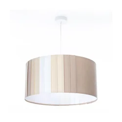 Luster na sajli STRIPES 1xE27/60W/230V, prečnik 40 cm, bež