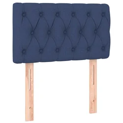 Vidaxl Posteljno vzglavje modro 80x7x78/88 cm blago