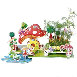 shumee DIY Hiša z vrtom 3D Puzzle - Hiša na travniku