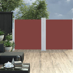 Den Zložljiva stranska tenda rjava 120x600 cm