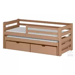 Otroška postelja z dodatnim ležiščem Senso - 80x200 cm - cimet