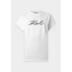 Karl Lagerfeld Majica srebrna/bela
