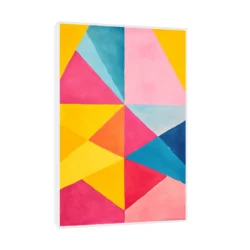Canvas Slika na platnu Zapanjujući mozaik III, 50x75 cm, Sa ramom, Bela