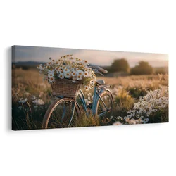 Slika romantična vožnja med marjeticami - 120x60