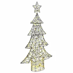 Božićno drvce s 160 LED svjetlima Topla bijela 150 cm Ratan
