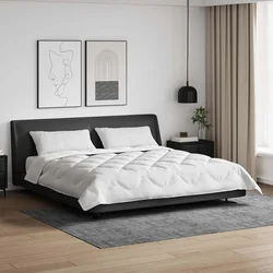 vidaXL Odeja z blazino 3 pcs Bela Mikrofibra