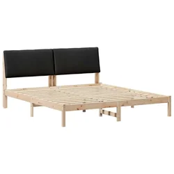 Vidaxl Kovinska posteljna konstrukcija Rjava in črna 180 x 200 cm