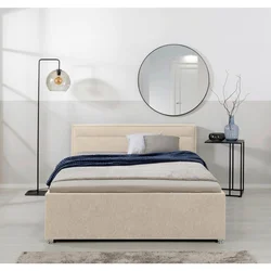Livetastic OBLAZINJENA POSTELJA 140 cm  x 200 cm , les, kovina, umetna masa, tekstil bež