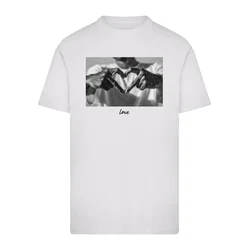 Mister Tee Majica Heart Sign siva/črna/bela