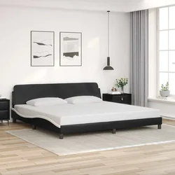 Okvir za krevet Dover crno-bijeli 200x200cm umjetna koža