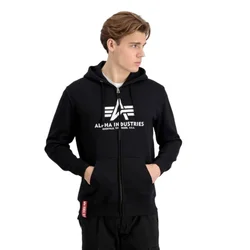 ALPHA INDUSTRIES Majica črna/bela