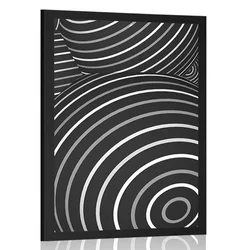 Plakat črnobeli krogi - 30x45 no frame