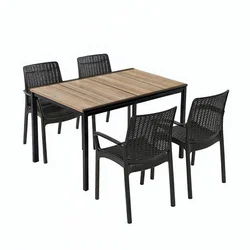 Set vrtnega pohištva Siena 4+1 pepel-grafit