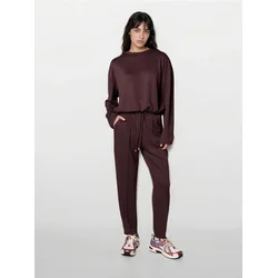 Sinsay - Pantalone cigareta kroja od scuba materijala - tamno braon