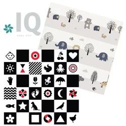 IQ Kontrastna sklopiva podloga s obšivenim ivicama Kontrasti + Žirafko 150x200x1cm