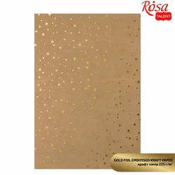 Papirji za scrapbooking s kovinskimi elementi A4 - zlate pike