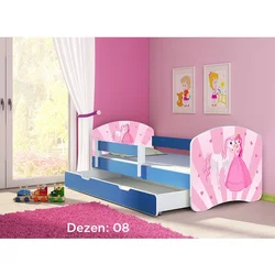 Deciji krevet ACMA II 180x80 F + dusek 6 cm BLUE8