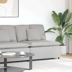 Modularni kauč s jastucima, sivo-bijeli 100 cm