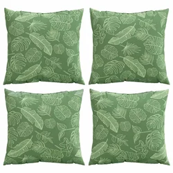 Jastučići za raspršenje 4 pcs Uzorak lista 50 x 50 cm Poliester