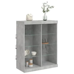 Komoda s LED svjetlima siva boja betona 81x37x100 cm