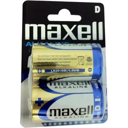 Maxell Baterija LR-20, 2 kos, alkalna