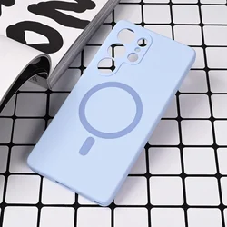 Maska za Samsung S25 Ultra svetlo Magsafe Pure color, Svetloplava