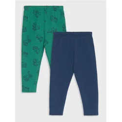 Sinsay - Pamučne helanke sa motivom vozila 2 pack - braonkasto zelena