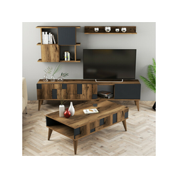 Hanah Home Set nameštaja za dnevnu sobu Madrid - antracit