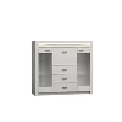 KONDELA Barska omarica Infinity 8 - beli jesen