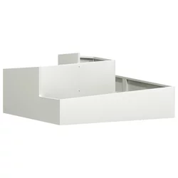 Vrtna saksija Bijelo 100 x 100 x 50 cm Čelična vrata
