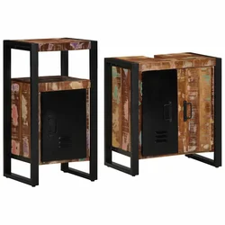Set namještaja za kupaonicu 2 pcs Čvrsto drvo iz reciklaže