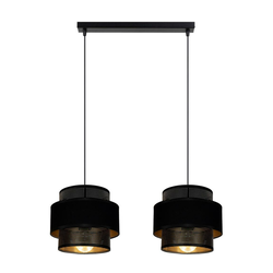 Luster na sajli NESS 2xE27/60W/230V crna