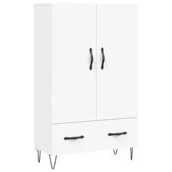 Visoka komoda bijela 69,5 x 31 x 115 cm od konstruiranog drva