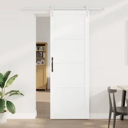 Klizna vrata Bijela 83 x 232 cm Masivna borovina