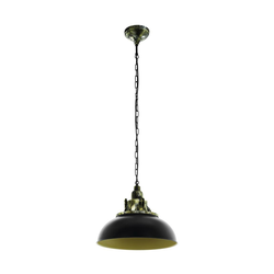 Eglo 79463 - Luster na lancu PETRITOLI 1xE27/60W/230V crna