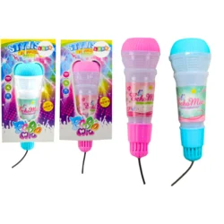 slomart LEAN TOYS Otroški mikrofon z efektom Echa, roza/modra