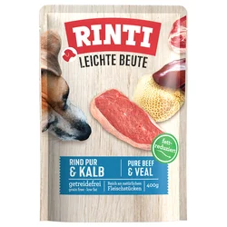 Rinti Vlažna hrana za pse Leichte Beute, Govedina i teletina, 400g