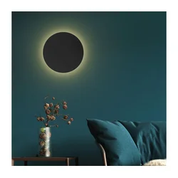 Zidno svetlo LUNA 4xG9/8W/230V prečnik 40 cm crno