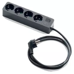 Famatel Produžni kabel 4 utičnice, 1.5m, prekidač, crni, 1.5mm2 - 2628N-PK4/1.5