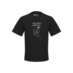 JACK & JONES Majica Picasso črna / bela