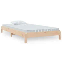Vidaxl Postelja 75x190 cm trdna borovina