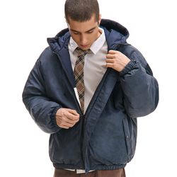 Cropp - Reverzibilna jakna s kapuljačom - navy