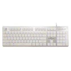 White Shark Gaming tastatura WS GK 003141, Tachi USB, Membranska, Bela