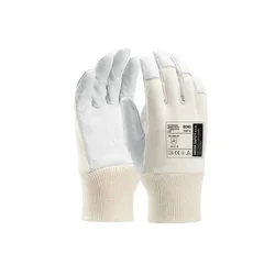 Rukavice Mechanik vel. 10/XL kožne bele/bež Ardon