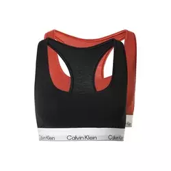 Calvin Klein Underwear Nedrček  oranžno rdeča / črna / bela