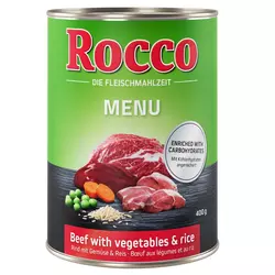 Ekonomično pakiranje Rocco Menue 24 x 400 g - Janjetina, povrće i rižaBESPLATNA dostava od 299kn