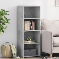 Visoka komoda boja betona 45 x 41 x 124 cm konstruirano drvo