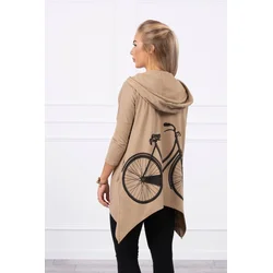 Sweatshirt with a camel cycling print